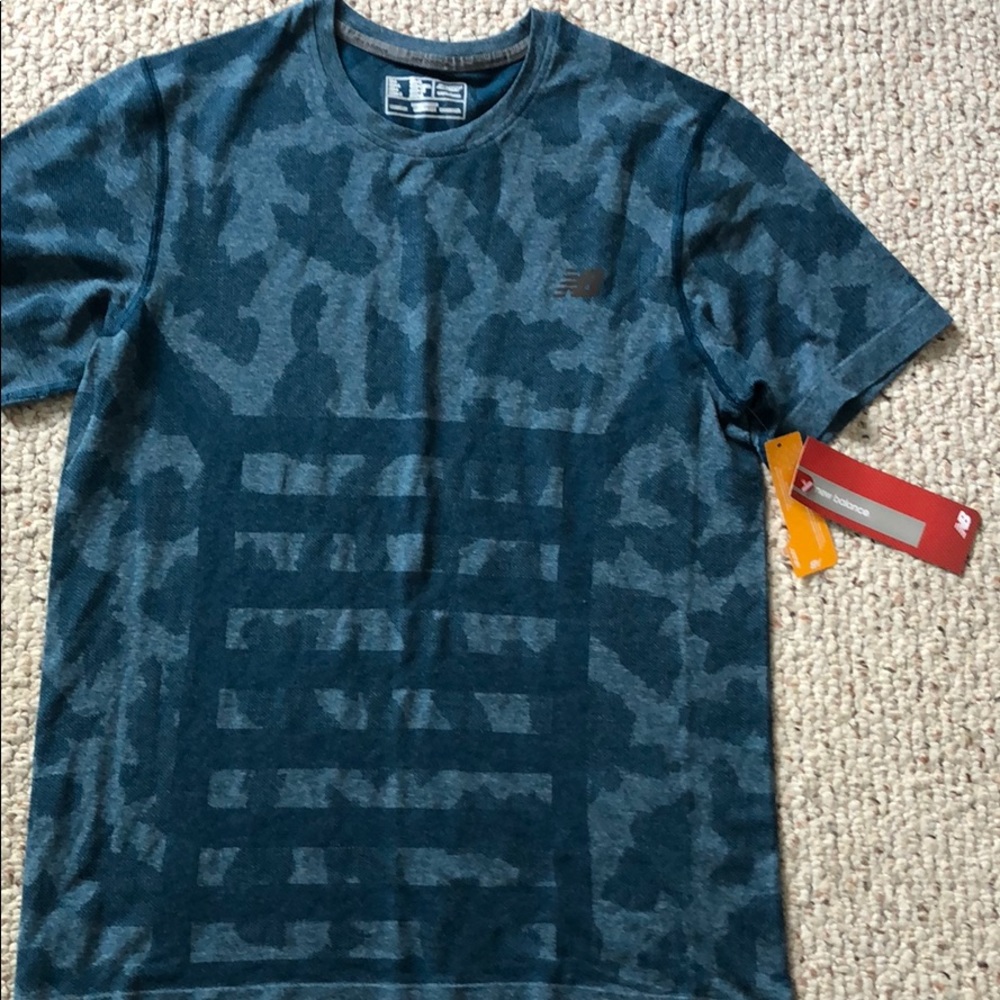New Balance Blue Camo Short Sleeve Tee